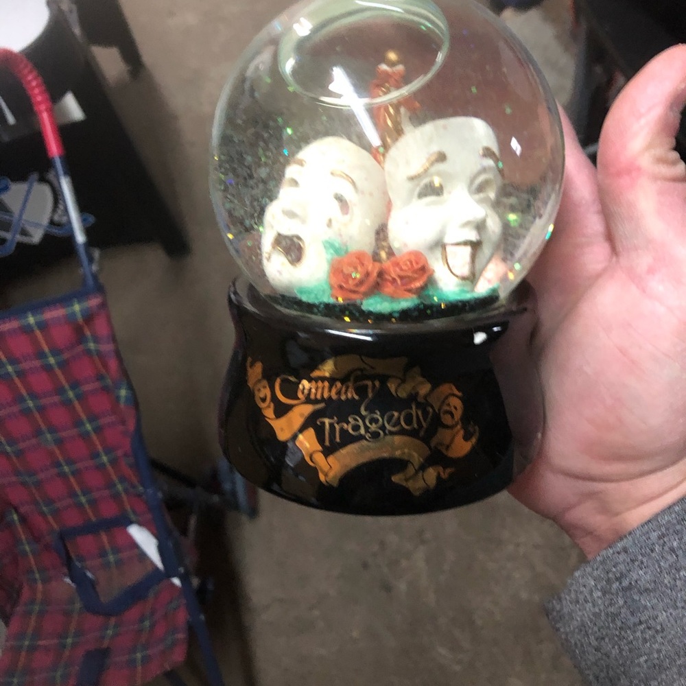 Comedy Tragedy Snow Globe and 🎶